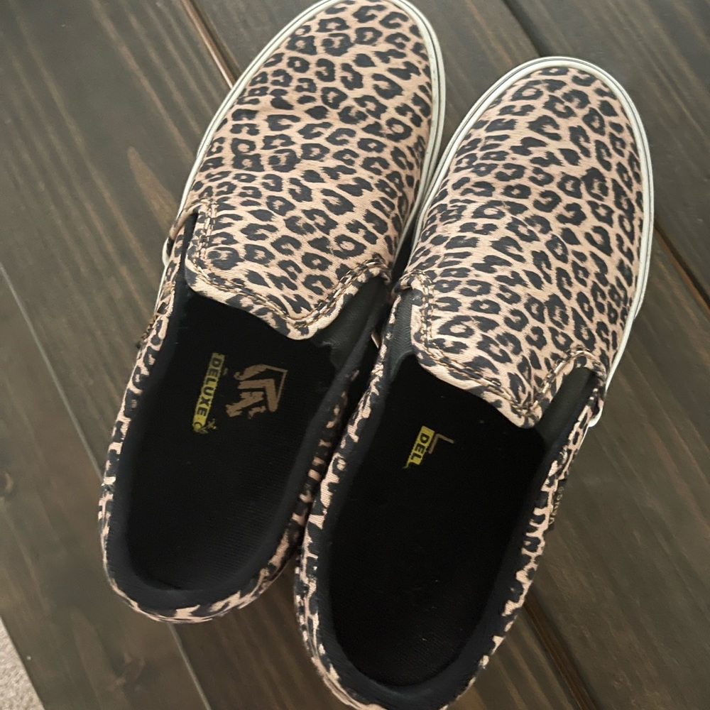 Leopard print vans. Womens size 9